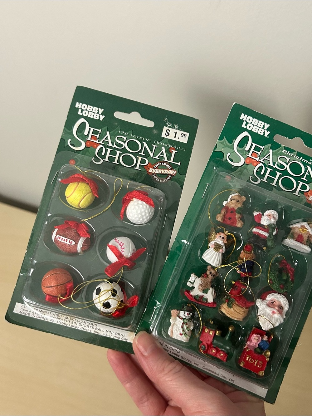 VTG Trinkets Mini Christmas Ornaments - Sports & Figures